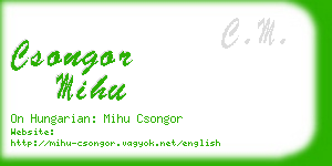 csongor mihu business card